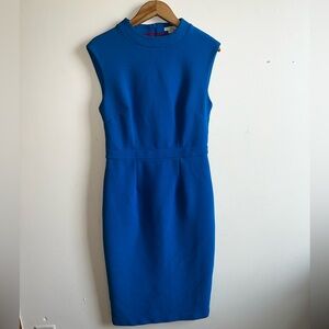 Boden size 6 Vibrant Blue Midi Dress cap sleeve